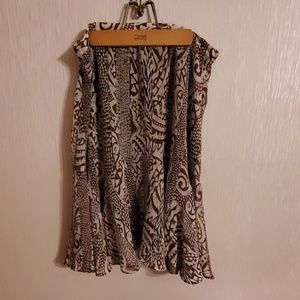 Ruby Rd Tribal print a line skirt